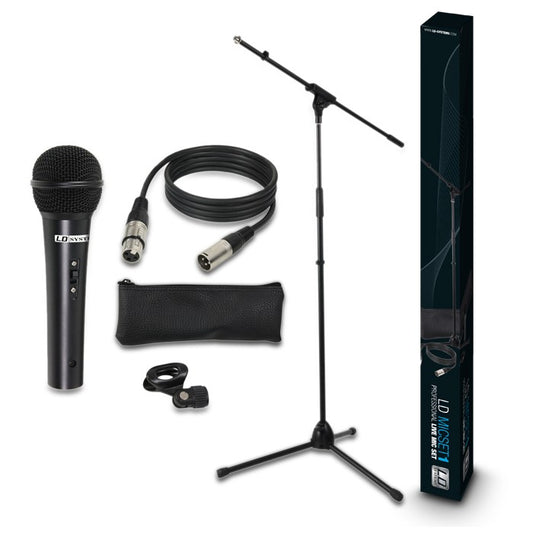 LD Microphone and Stand Set w/Cable & Mic Clip
