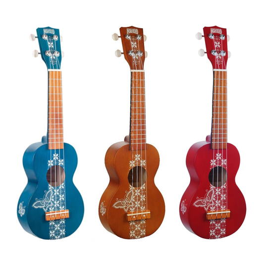 Mahalo Batik Soprano Ukulele (3 Colours) (H)
