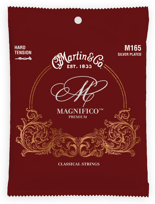 Martin M165 Magnifico Silver Plated Classical Guitar Set Hard Tension