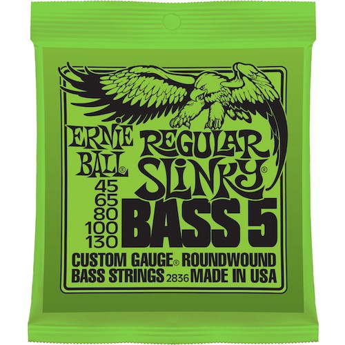 Ernie Ball Bass Strings 45-130 5-String Slinky