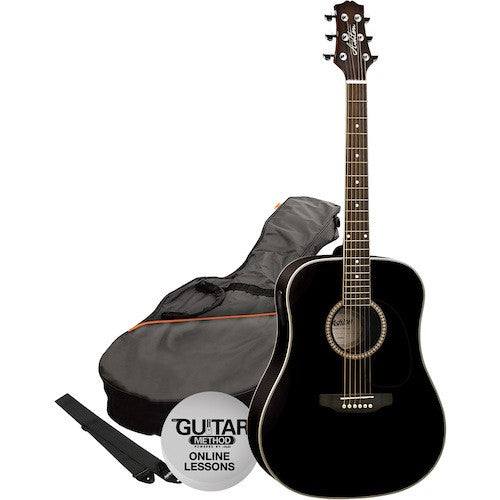 Ashton D25 Acoustic Steel String Guitar Pack w/Bag (7 colours)