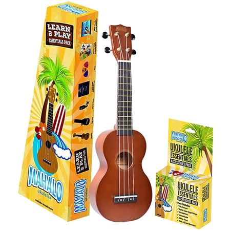 Mahalo Kahiko Soprano Ukulele Transparent Brown w/Pack (H)