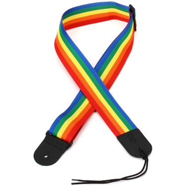 Levys M8POLY-RNB Guitar Strap Classics Series Cotton Polypropylene 2-inch Wide Rainbow