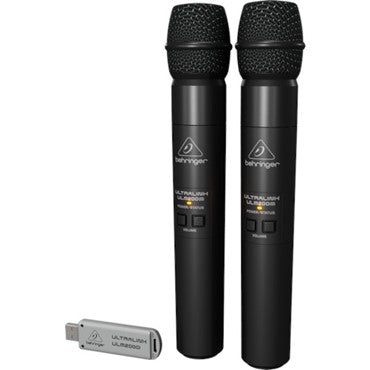 Behringer ULM202-USB Wireless Dual Handheld Microphone System w/USB Receiver