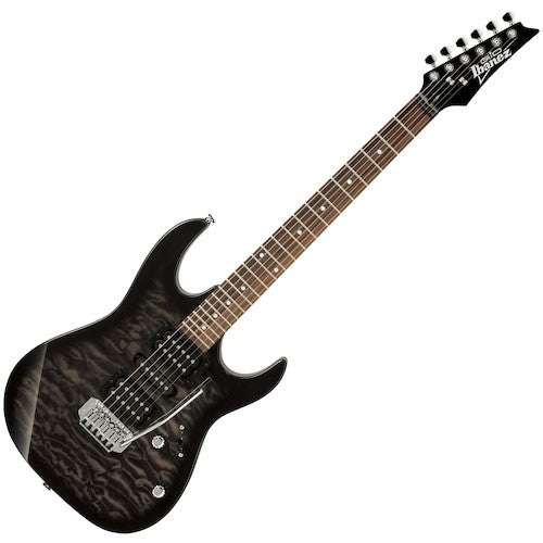 Ibanez GRX70QATKS Electric Guitar (Trans Black Sunburst)