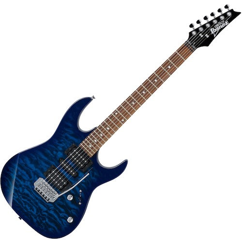 Ibanez GRX70QATBB Electric Guitar (Trans Blue Burst)