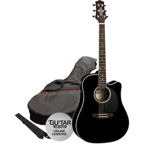 Ashton D25CEQ Acoustic Electric Guitar Pack (6 Colours)