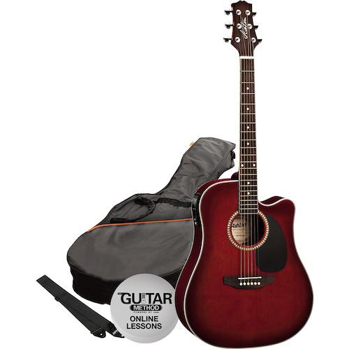 Ashton D25CEQ Acoustic Electric Guitar Pack (6 Colours)