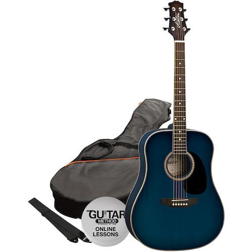 Ashton D25 Acoustic Steel String Guitar Pack w/Bag (7 colours)