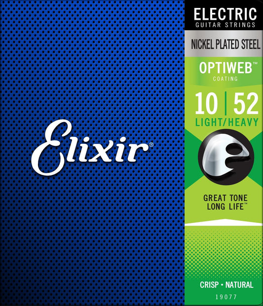 Elixir Strings OptiWeb Electric LIGHT-HEAVY 10-52