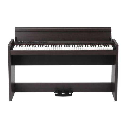 Korg LP-380 Digital Piano with Stand, Closing Lid & Triple Pedal (Rosewood)