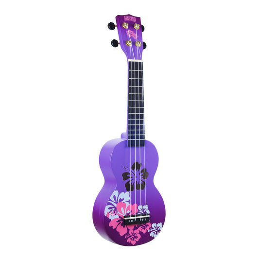 Mahalo Hibiscus Soprano Ukulele (4 Colours) (H)