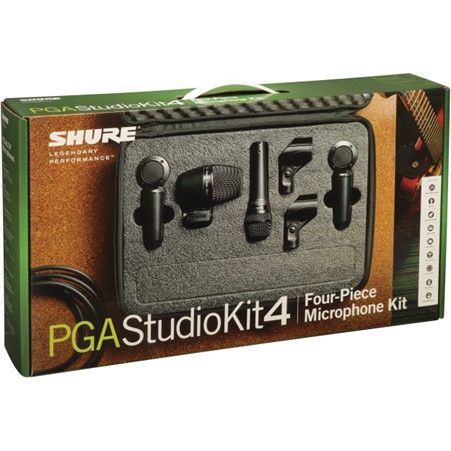 Shure PGASTUDIOKIT4 4 Piece Studio Drum Microphone Kit