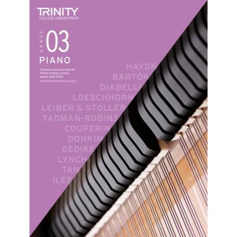 Trinity Piano Exam Grade 3 from 2021-2023 (Book Only)